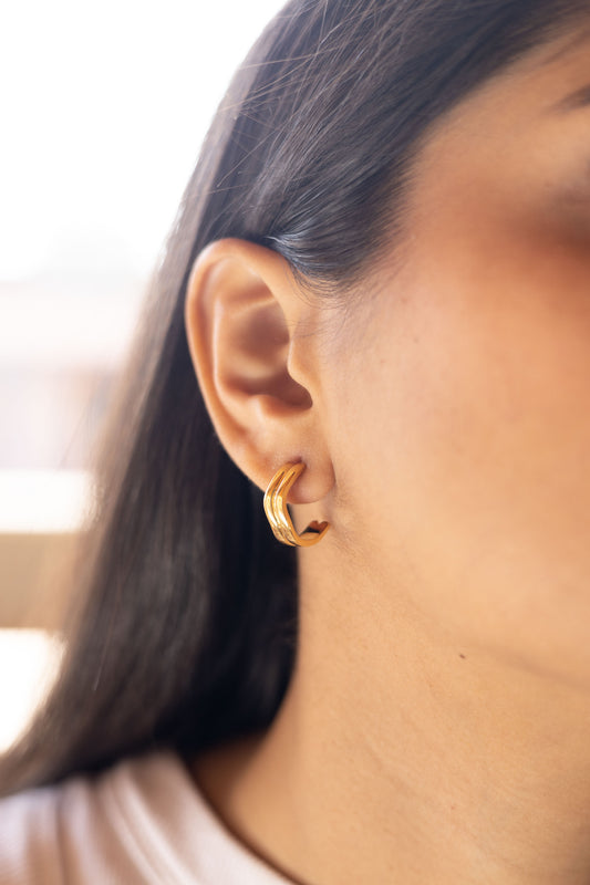 Wave Hoop Earrings